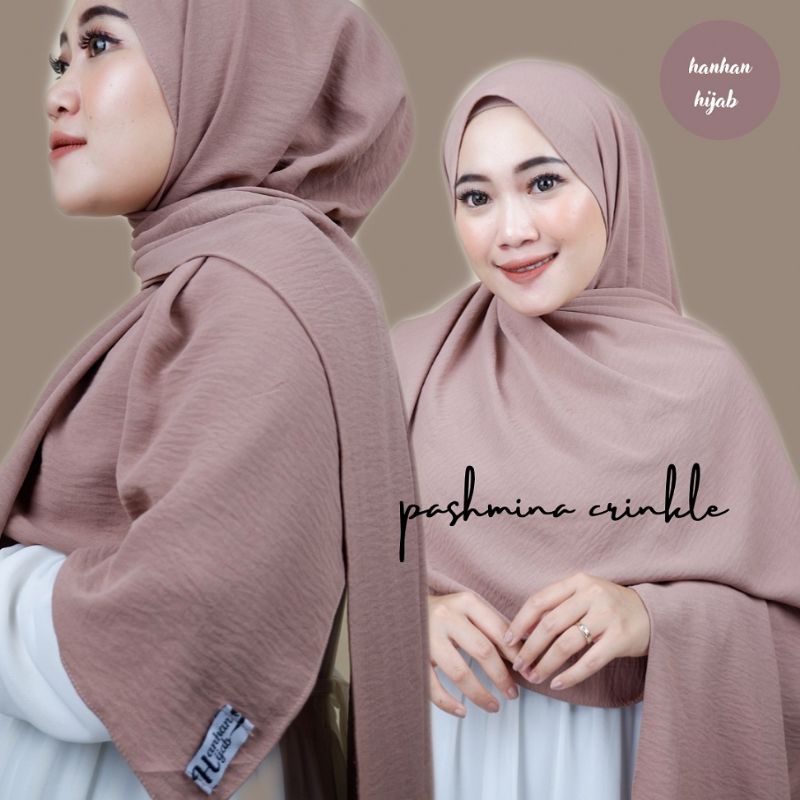 pashmina air flow crinkle premium / shawl premium / kerudung / hijab