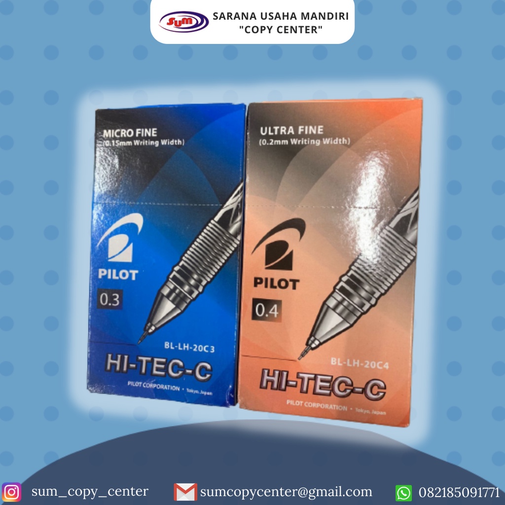 

Pena / Pulpen Hi-Tec 0.3 & 04 Original (HARGA PER PCS)
