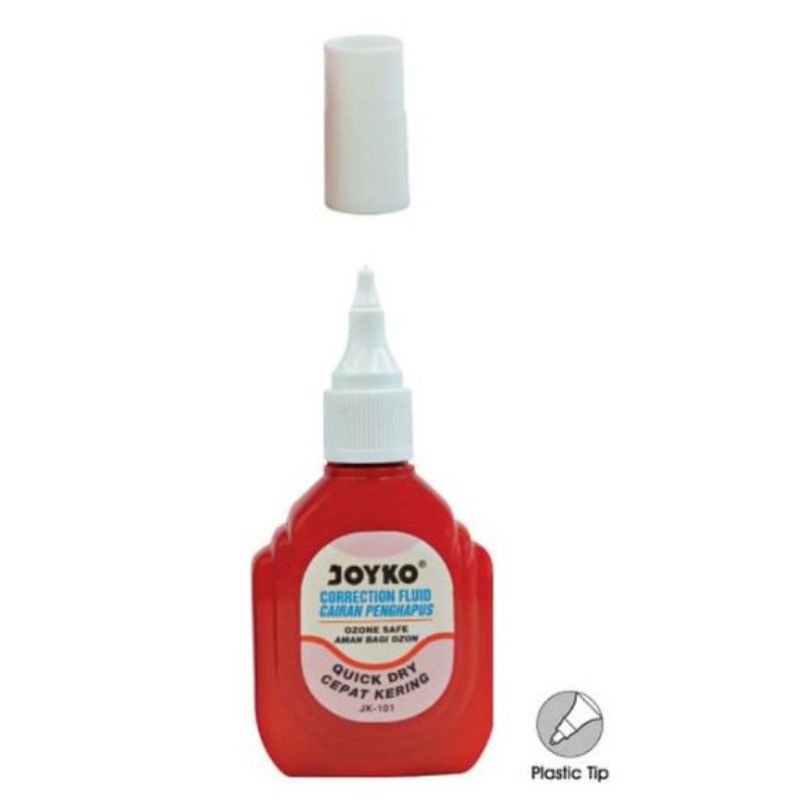 

TIP EX JOYKO JK 101 CORRECTION FLUID JK-101 BOTOL MERAH BIRU CAIR STIPO TERMURAH CAIRAN KOREKSI