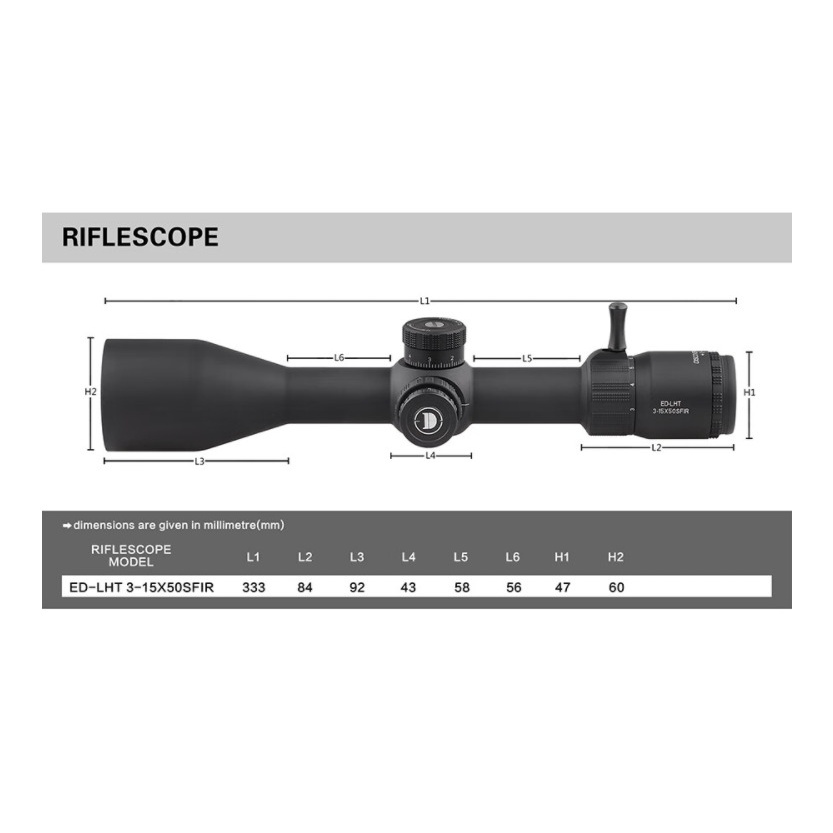 Teleskop Discovery ED-LHT 3-15x50 SFIR FFP