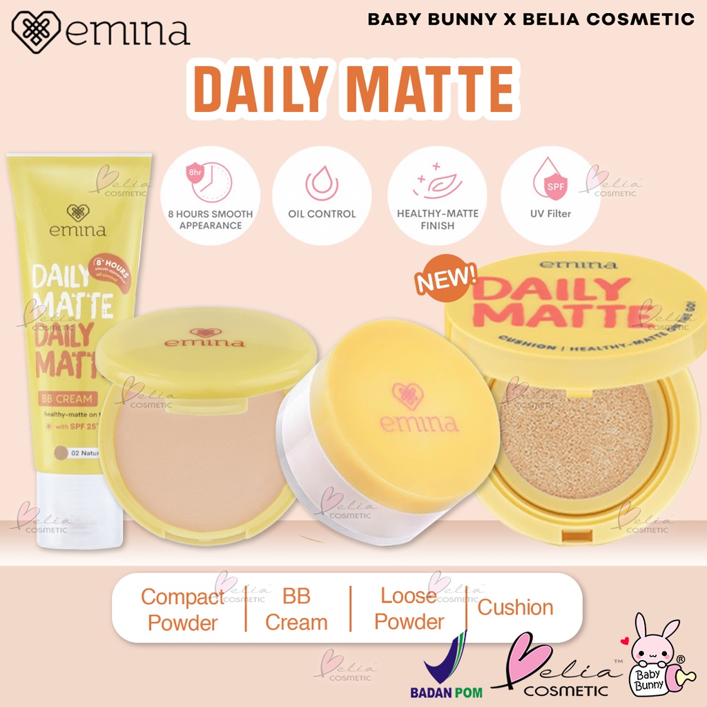 ❤ BELIA ❤ EMINA Daily Matte Loose Powder 20g | Compact Powder | BB Cream | Bedak Tabur | Bedak Padat