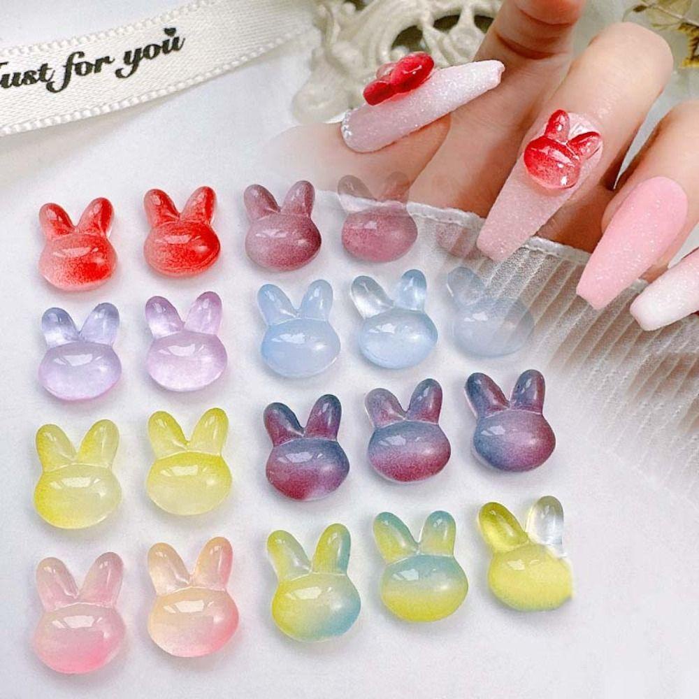 Needway Kelinci Nail Art Berlian Imitasi Wanita Jepang Manicure Aksesoris Hiasan Kuku Fantasi Kristal Perhiasan Kuku