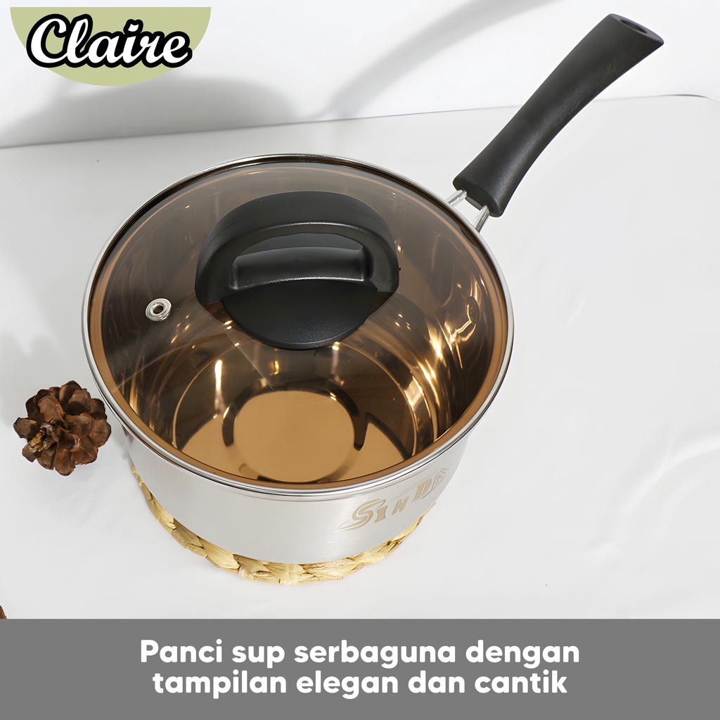 Panci Susu / Set Panci stainless tutup kaca Panci Gagang Panci Sayur / Milk pot