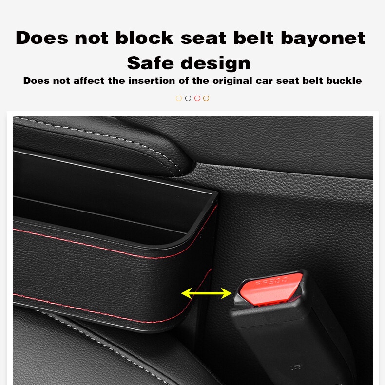 Tesla Car Seat Storage Box Gap Storage Box Kotak Penyimpanan Mobil Gap Filler Tempat Dompet Handphone Gap Pocket Aksesoris Mobil