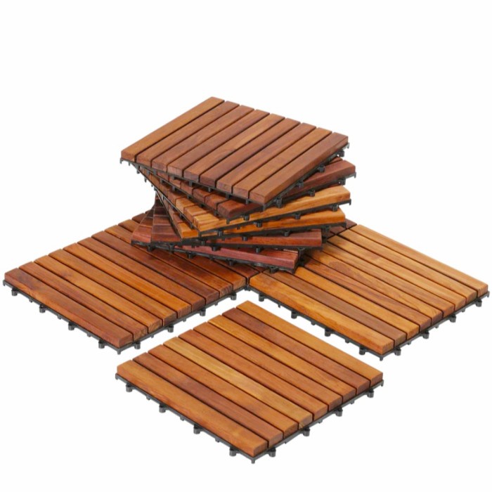 Lantai Decking Tile Lantai Kayu Jati 30X30 Cm