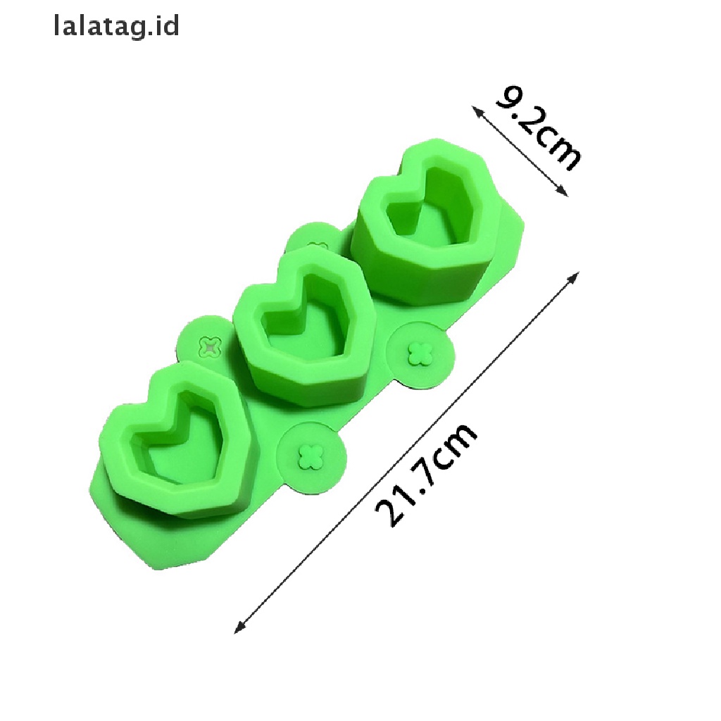 [lalatag] Cetakan Pot Bunga Silikon Hati DIY Pembuatan Cetakan Pot Semen Geometris [ID]