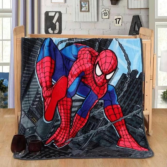 Selimut dewasa Big Sale bayi,anak bulu halus,murah motif Spiderman J3V0 VIRAL selimut bulu dewasa se