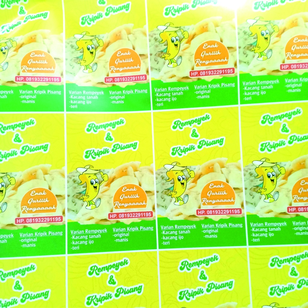 

STICKER LABEL MAKANAN 8x5 cm