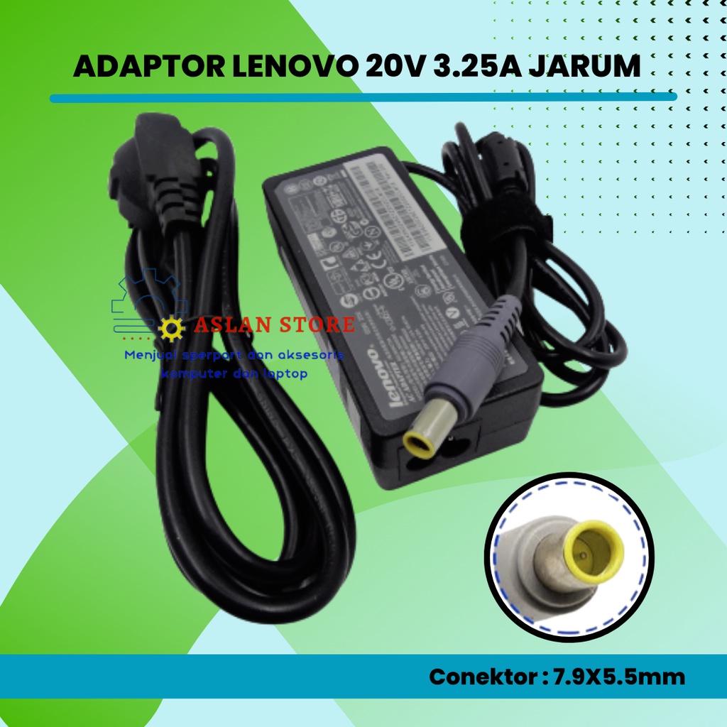 Adaptor Lenovo 20V 3.25A Thinkpad t410 t420 t430 x220 x230 L410 L412 L420 e420 IBM/Lenovo ThinkPad R60,T60,Z60 Series