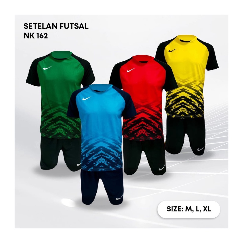 Kaos futsal pria NK162 setelan baju celana sepakbola jersey wanita dewasa t-shirt outfit seragam jarsey kostum olahraga pakaian apparel sport jersy jogging gym tenis hiking casual jersi print custom suit kuning