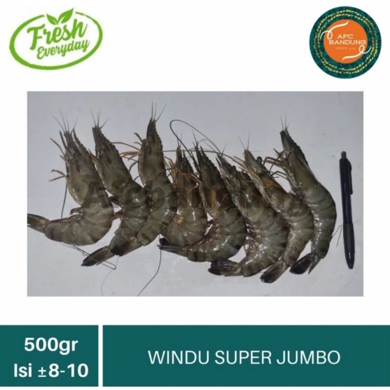 Udang Windu Size Super JUMBO 500gr isi ±10