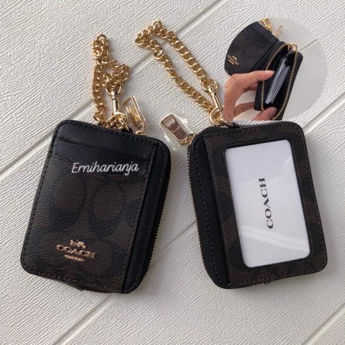 

Coach id chain card wrislet BRG BARU