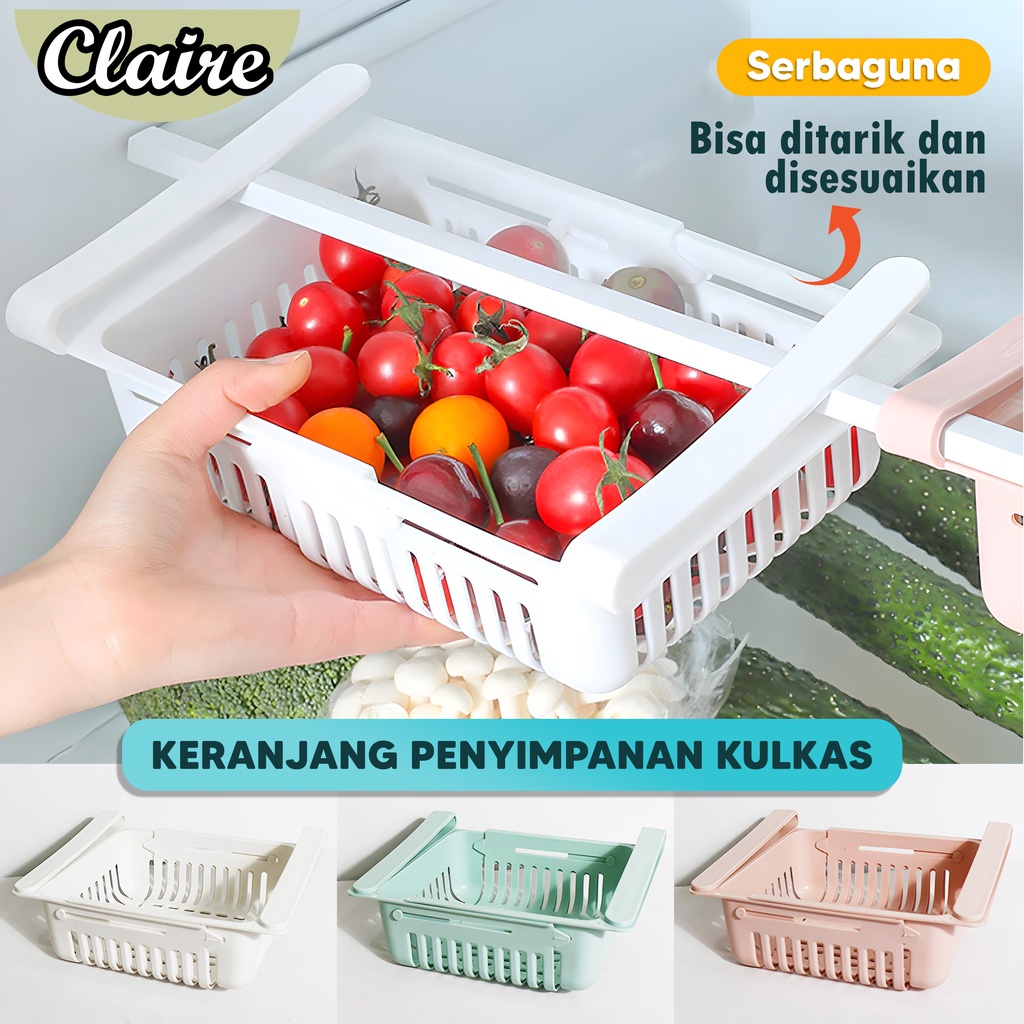 WADAH PENYIMPAN DI KULKAS / KERANJANG SERBAGUNA / KERANJANG WARNA