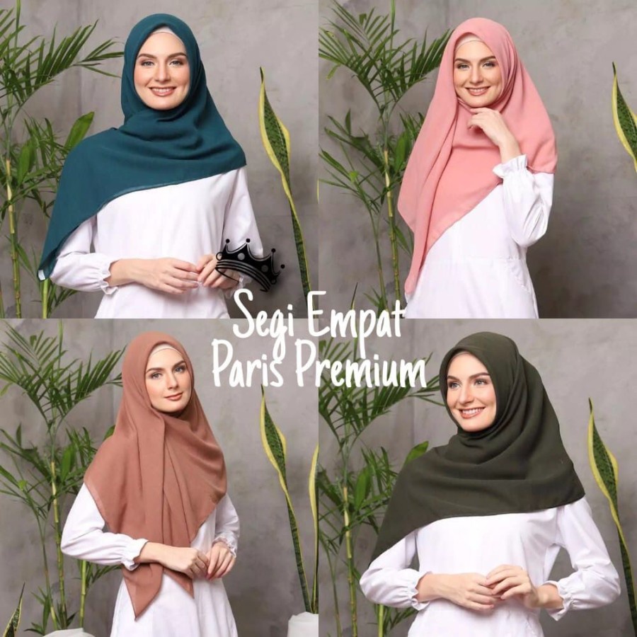 Hijab Kerudung Segi Empat Paris Polos Murah PART 1