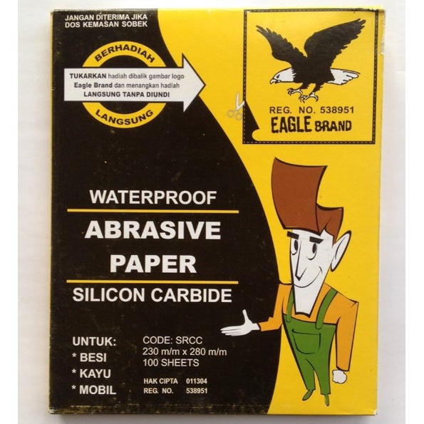 EAGLE AMPLAS DUCO GRIT 240 - KERTAS PASIR GRID 240 - AMPLAS LEMBARAN