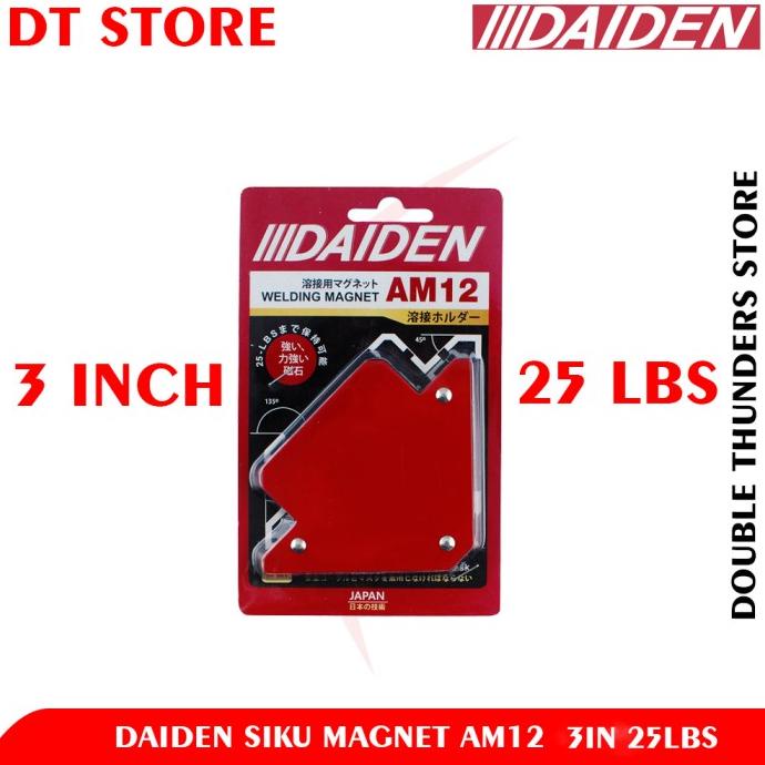 NETT Daiden Siku Magnet AM12 4in / Welding Magnet 25 lbs dthund33 Kualitas Baik