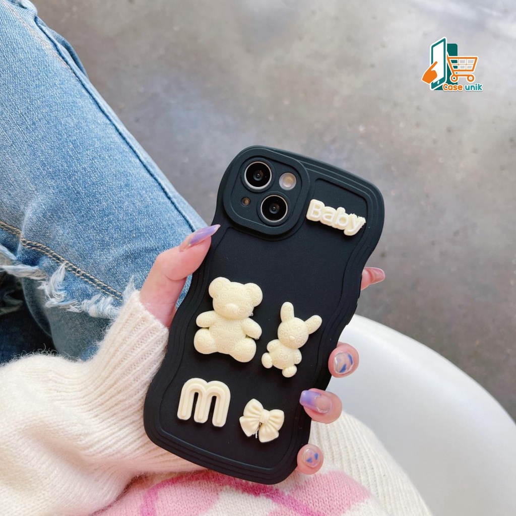 Y026 SOFTCASE 3D KARAKTER RABBIT MODEL GELOMBANG WAVE FOR XIAOMI REDMI A1 PLUS 5A 6A 8 8A PRO 9A 9C 10A 9T 10 10C C40 NOTE 4 4X 5 7 5A PRIME 8 9 10 11 12 PRO 11E POCO M3 X3 PRO M4 M5 CS5149