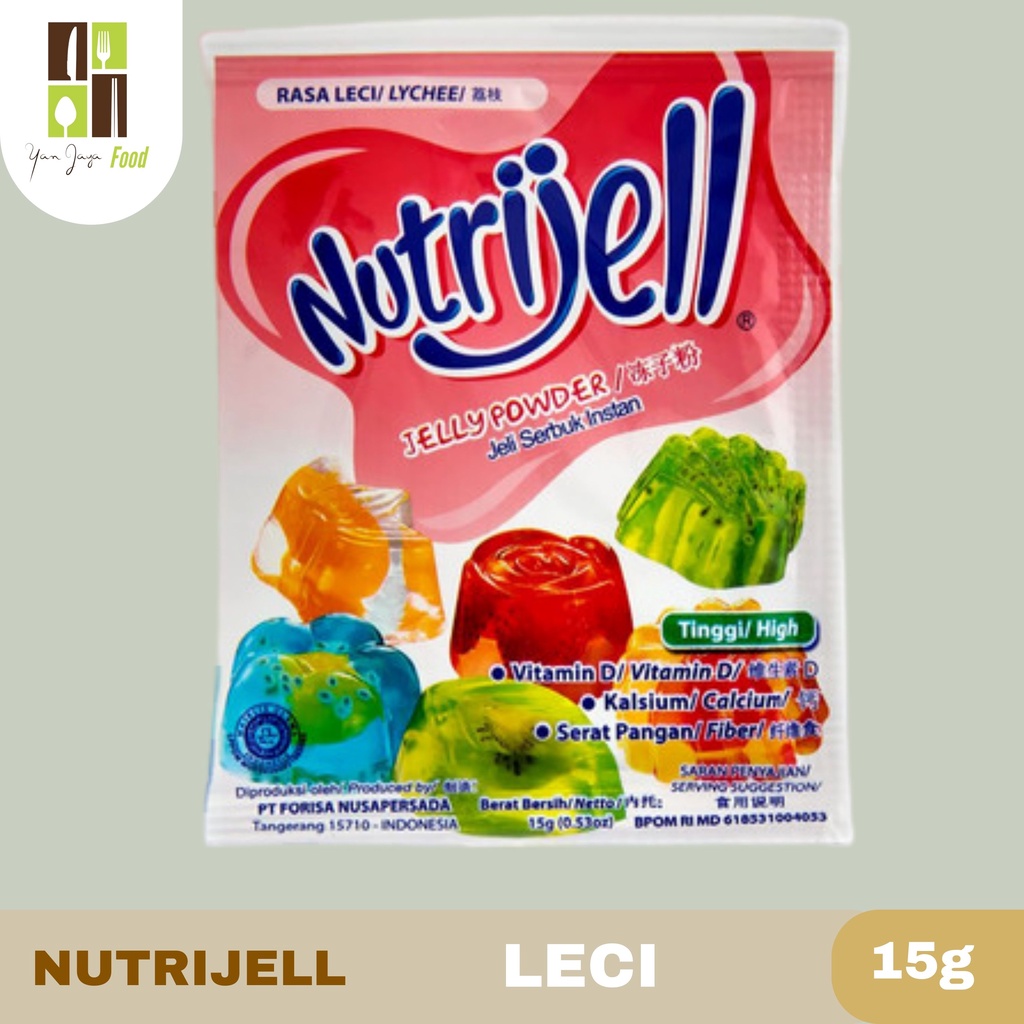 Nutrijell/Agar-Agar/Puding Kemasan Regular 15/30 g