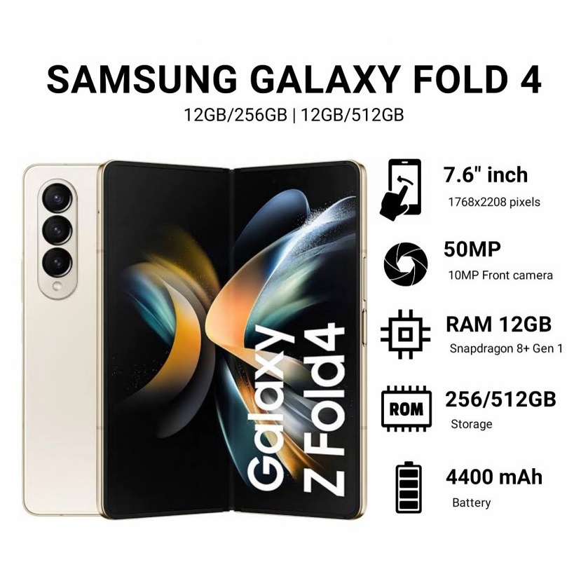 Samsung Galaxy Z Fold 4 5G 12GB 256GB // 12 512GB NEW Garansi Resmi