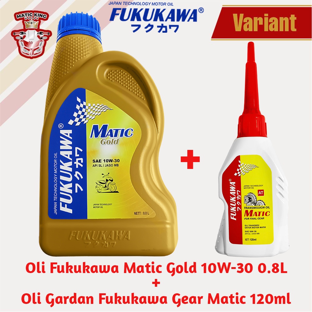 Paket Oli Mesin Gardan Super Matic Blue 10W-40 API SL/JASO MB 1L + 100 ml 120 ml 200 ml Fukukawa