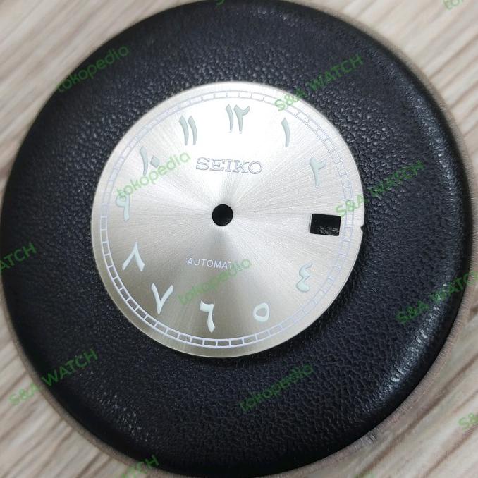 Plat Dial Seiko Arabic Numeric Sunburts Mod Grey Abu-Abu 7S26 NH 4R