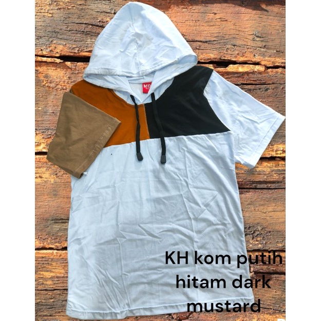 set celana pendek kaos Hoodie kombinasi