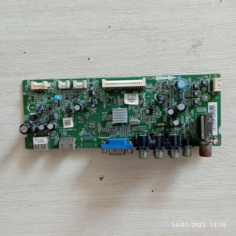 MB MOBO MAINBOARD & PSU POWER SUPPLY REGURATOR MESIN TV POLYTRON LCD TV PLD19D658 PN19