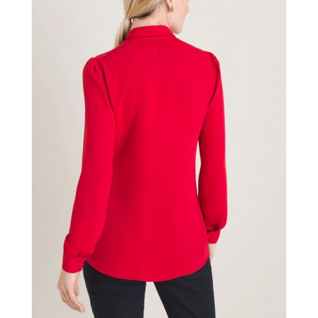 Chicos ruffle front blouse (Red)