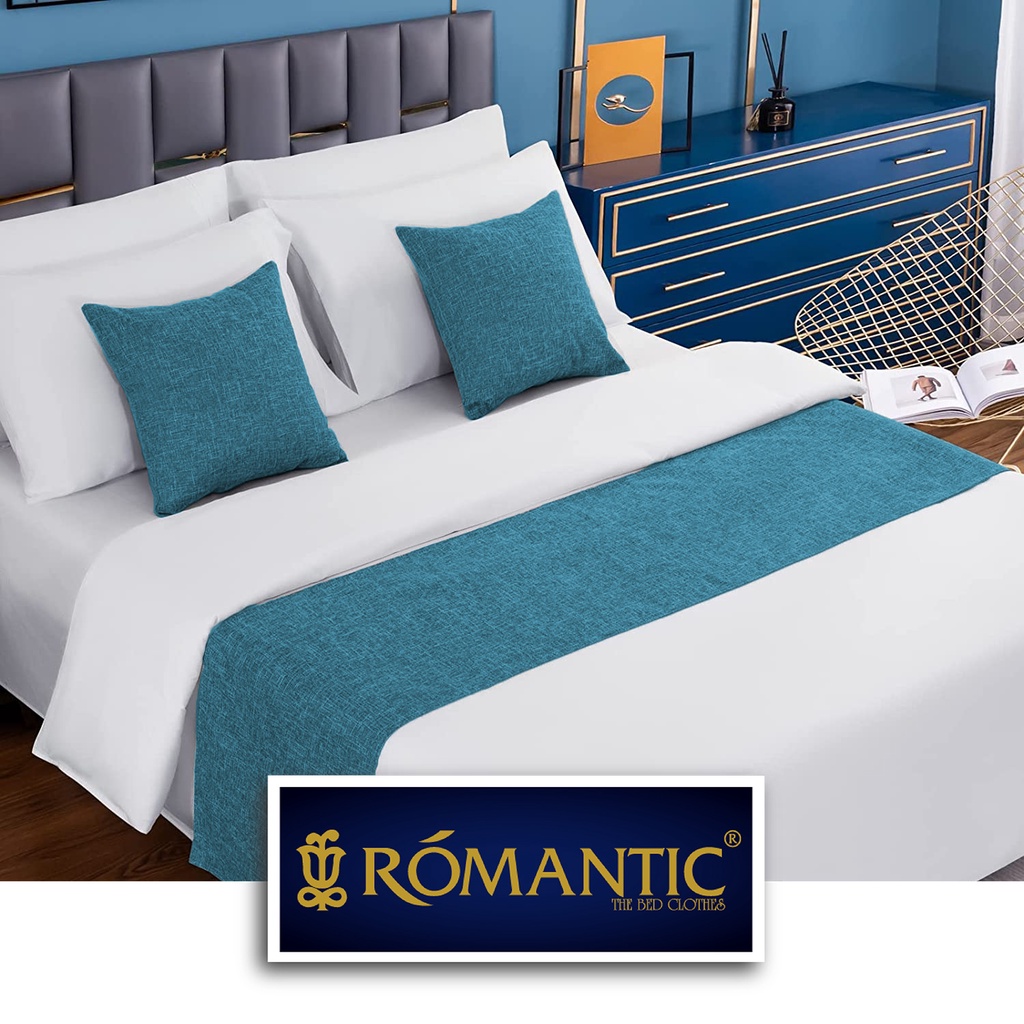 Bed Runner / Selendang kasur Blue Jay by ROMANTIC standard Hotel minimalis