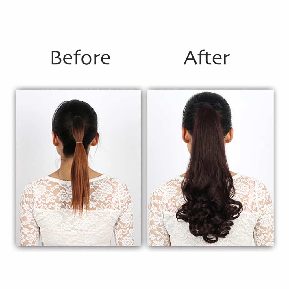 Hair Clip Ponytail Wig - Rambut Kuncir Ekor Kuda Fashion Wanita Korea - Curly - Hair Extension W8123 ( Group )