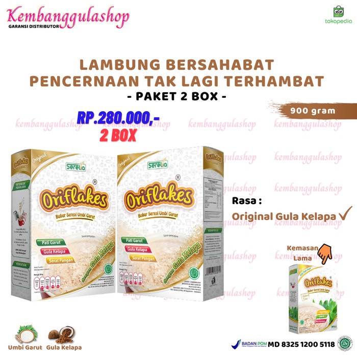 

[BISA COD] 2 Box ORIFLAKES 900 gram Original Gula Kelapa