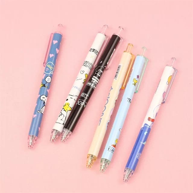 ⭐️𝐈𝐇𝐒 𝟓𝟗𝟓 𝐋𝐚𝐦𝐩𝐮𝐧𝐠⭐️Pulpen Gel Motif Snoopy Pulpen Pelajar Dan Kantor Pena Lucu Puppy Snoopy Press Gel Pen