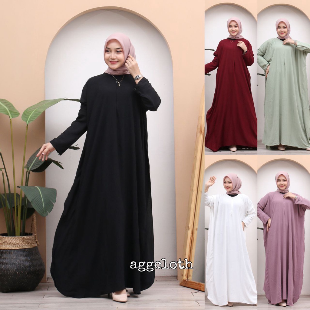 GAMIS ABAYA  ARAFAH KAFTAN CRINKLE AIRFLOW PREMIUM