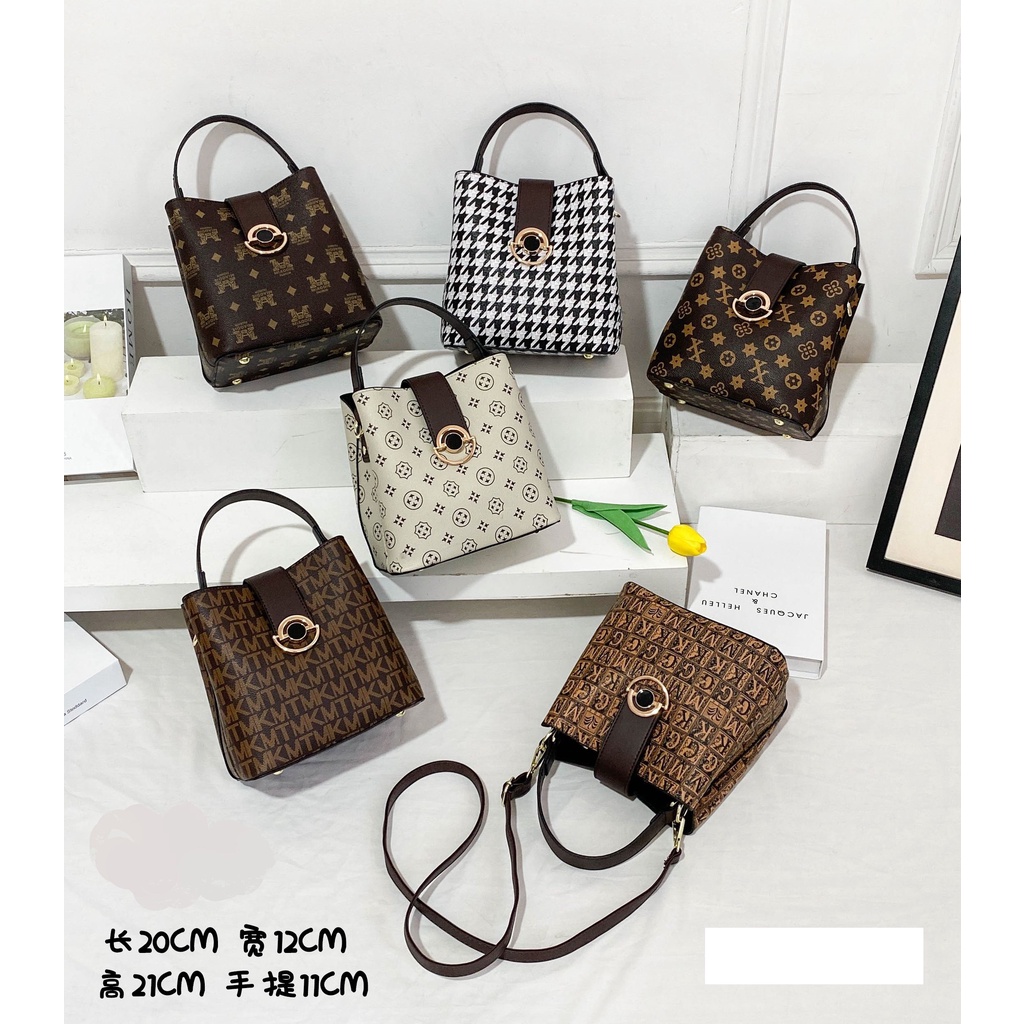 BJ15317 - FLOWER/HOUND STOOTH/M COFFEE/MGK/MKMT/PRINTING - TAS TOTEBAG HANDBAG WANITA FASHION IMPORT MODIS ELEGAN TERMURAH TERLARIS TERBARU BAGSTORE JAKARTA TAS BATAM EL5317 GT1961 BQ3515 LT2156