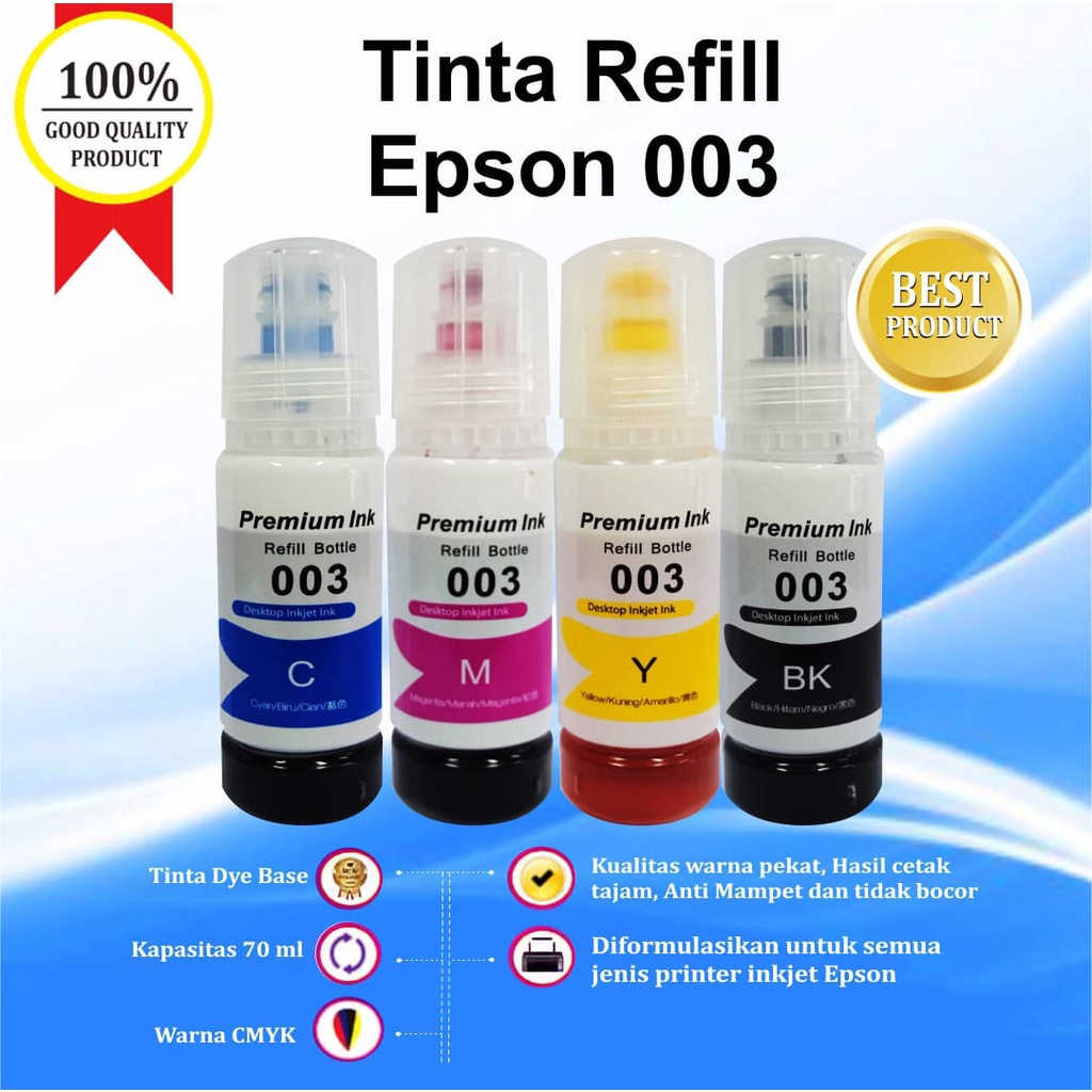 Tinta Epson 003 / Epson L Series L1110 L3101 L3110 L3150 L5190 L3100