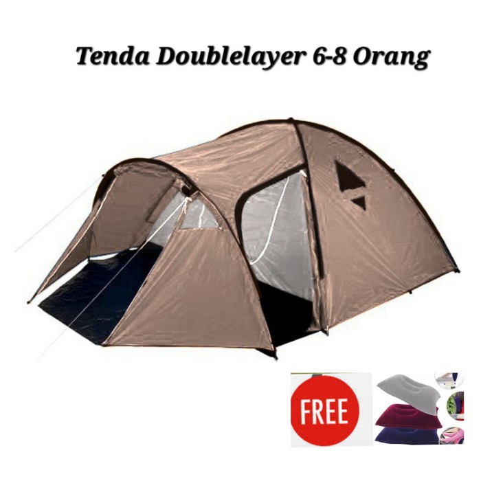 TENDA CAMPING 6-8 ORANG DOUBLELAYER 015
