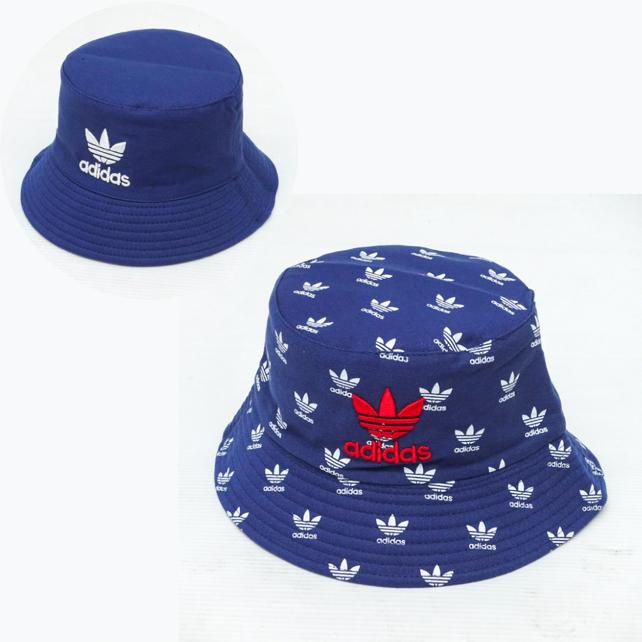 Topi Bucket Hat Adidas Import Mirror / Bucket Hat Bolak Balik