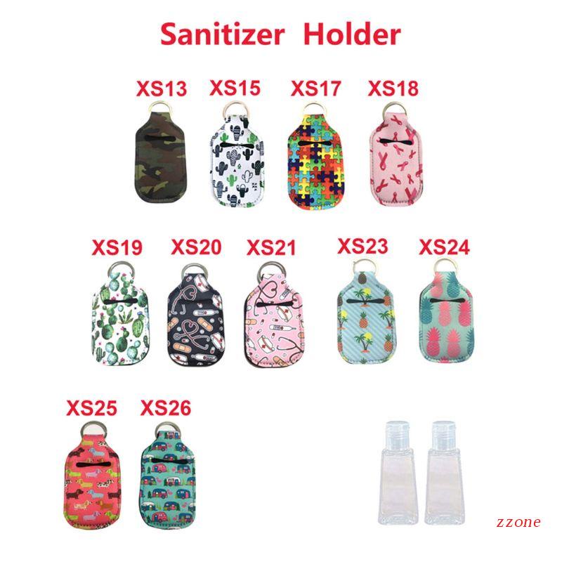 Zzz 30ml Botol Hand Sanitizer Kunci Gesper Kulit Cover Kepala Reusable Bottle Hand Washing Storage Cover
