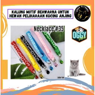 kalung motif berwarna untuk hewan peliharaan kucing anjing