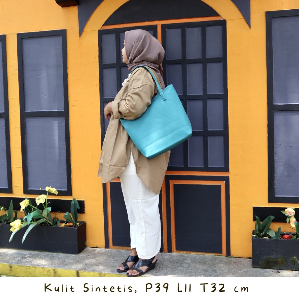 Tas handbag / Totebag kulit sintetis / bahu bucket lokal bahan sintetic leather kapasitas besar unutuk wanita