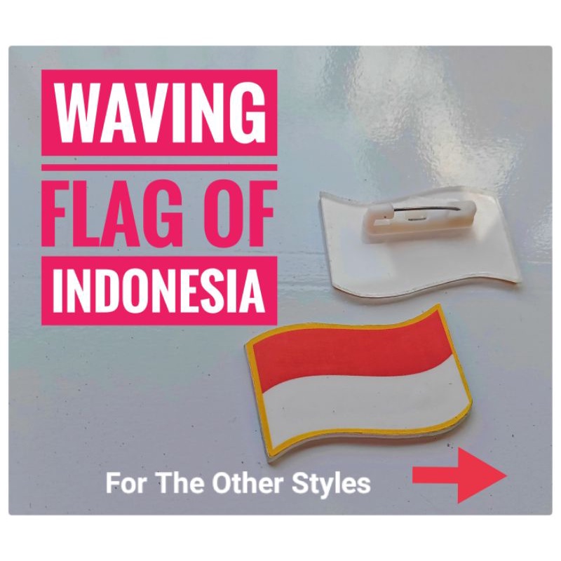 Pin Bendera Merah Putih Indonesia