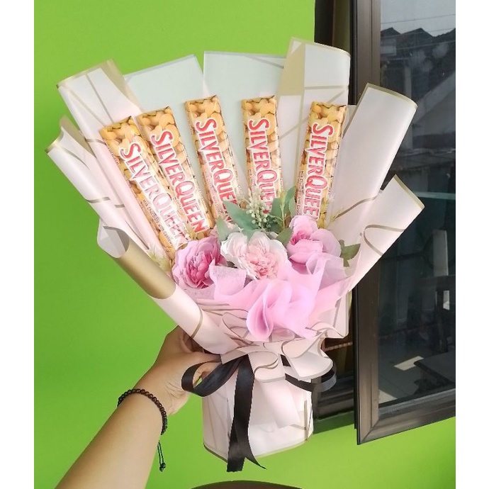 

buket coklat silverqueen