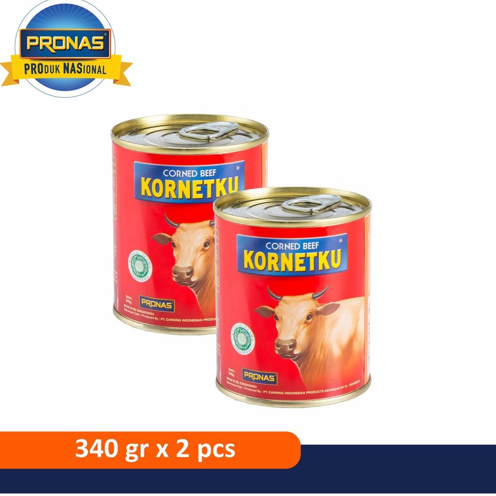 

BRAND✔️ Pilihan Pronas Kornetku Kornet Sapi 340 g bundling 2 pcs .,..,.,.,.