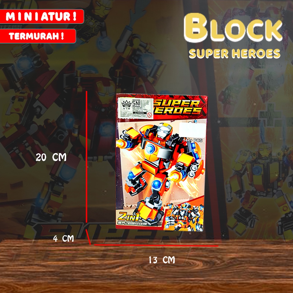Mainan Edukasi Block Super Hero/Block Miniatur Hero