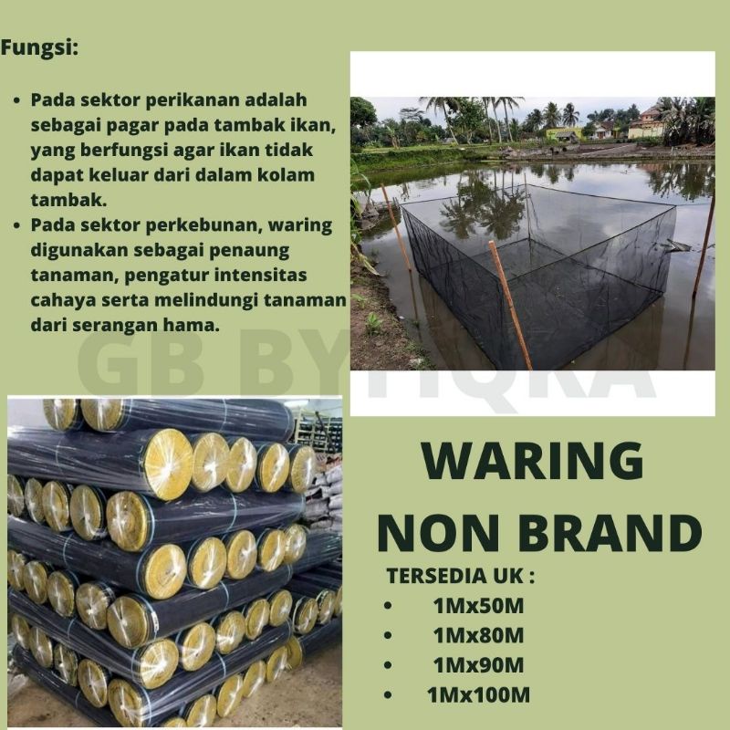 jaring waring pagar tanaman 1 roll waring hitam jaring waring keramba ikan jaring ayam waring pagar 