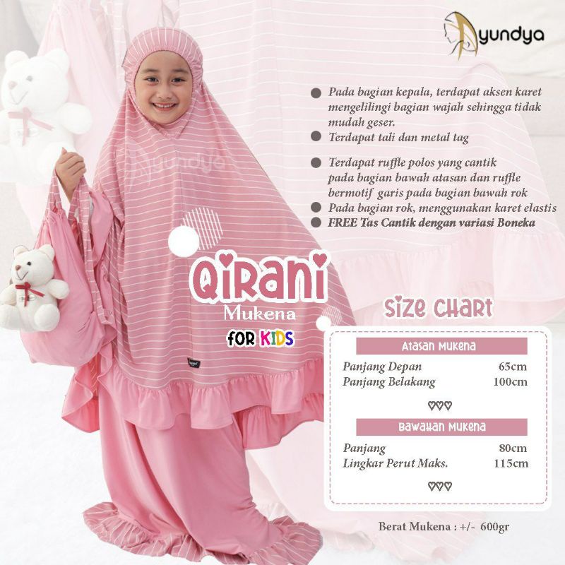 mukena anak terlaris qirani by ayundya