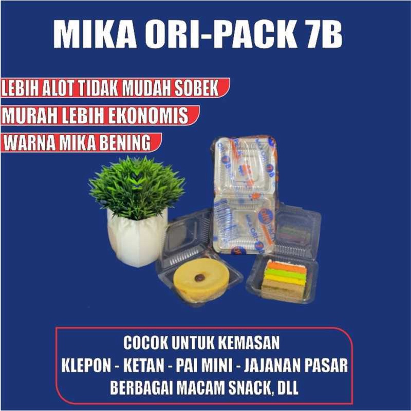 Mika Kue Kecil Tray Box Nasi Uk 7 Tempat Kemasan Makanan Jajanan Pasar Plastik Bening Murah