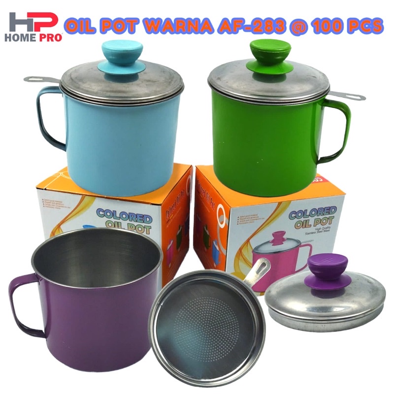 oil pot warna / saringan minyak / tempat minyak warna 1.2 liter