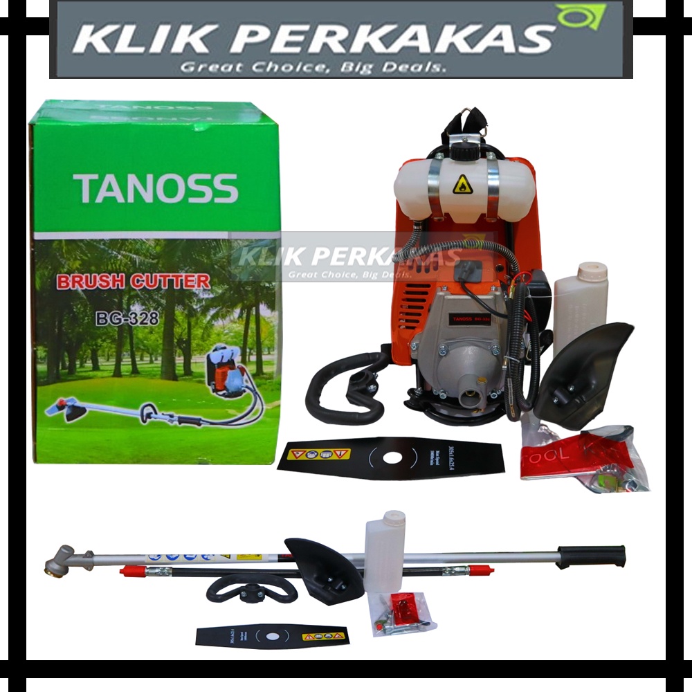 TANOSS MESIN POTONG RUMPUT BRUSH CUTTER 2 TAK BG 328 ORIGINAL TERBAIK