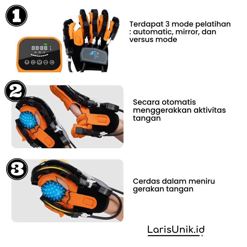 Sarung Tangan Alat Terapi Kesehatan Stroke Jari Tangan Robotik Fisioterapi Robotic Robotik Robot Rehabilitasi Terapi Stroke Struk Jari Tangan Kaku Elektrik Listrik Pria Wanita Therapy Hemiplegia Finger Rehabilitation Original Ori Premium Asli Ampuh